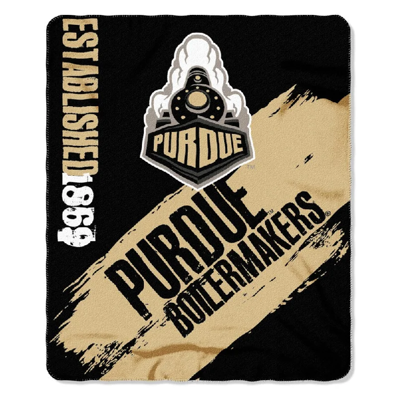 COL 031 Purdue Official Collegiate Painted Fleece Throw