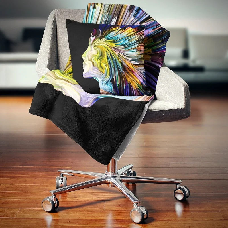 Designart 'Endless Imagination' Abstract Throw Blanket