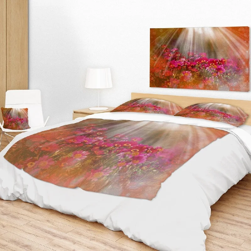 Designart 'Sunlight over Garden with Flowers' Floral Throw Blanket