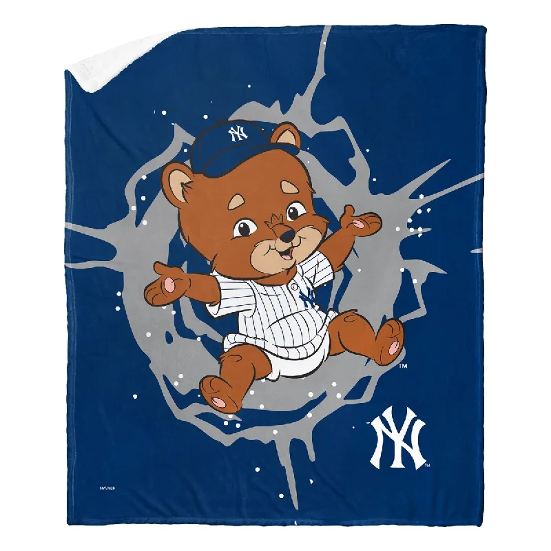 MLB Mascots New York Yankees Silk Touch Sherpa Throw