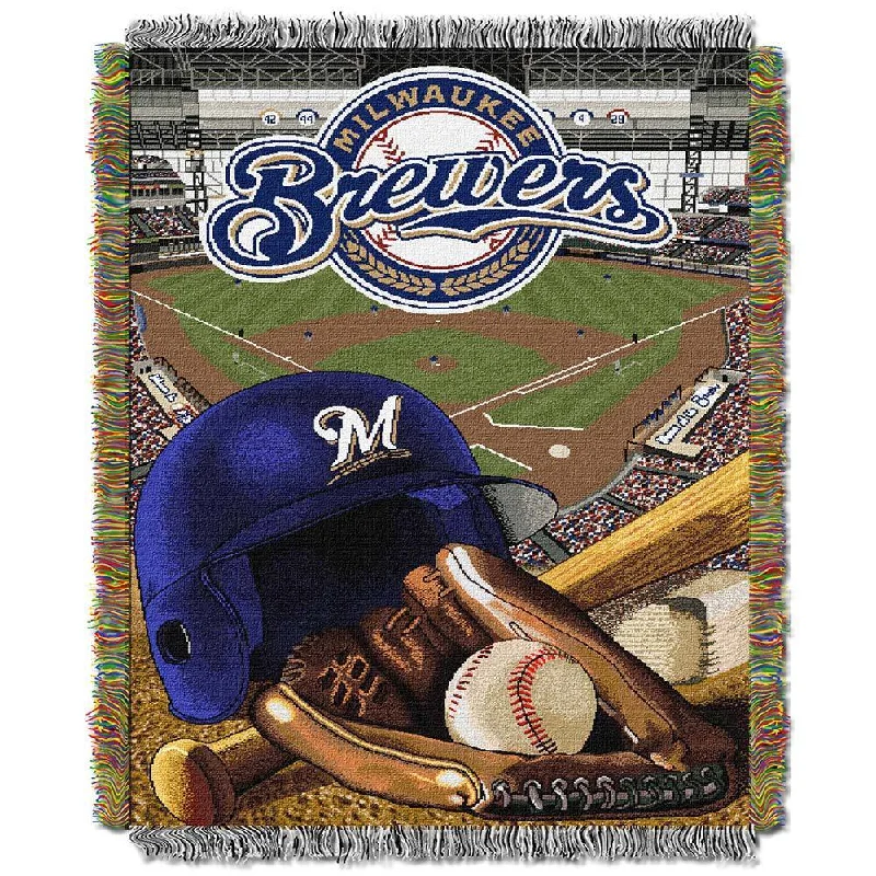 MLB Milwaukee Brewers Woven Tapestry Throw