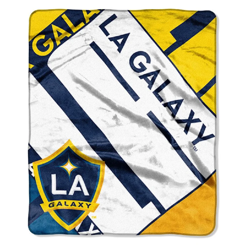 MLS 070 LA Galaxy Scramble Raschel Throw