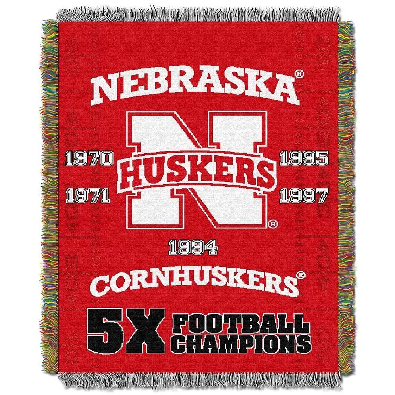 NCAA University of Nebraska Cornhuskers School Tapestry Throw