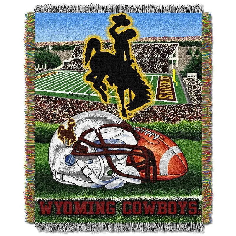 NCAA University of Wyoming Cowboys Tide School Tapestry Throw