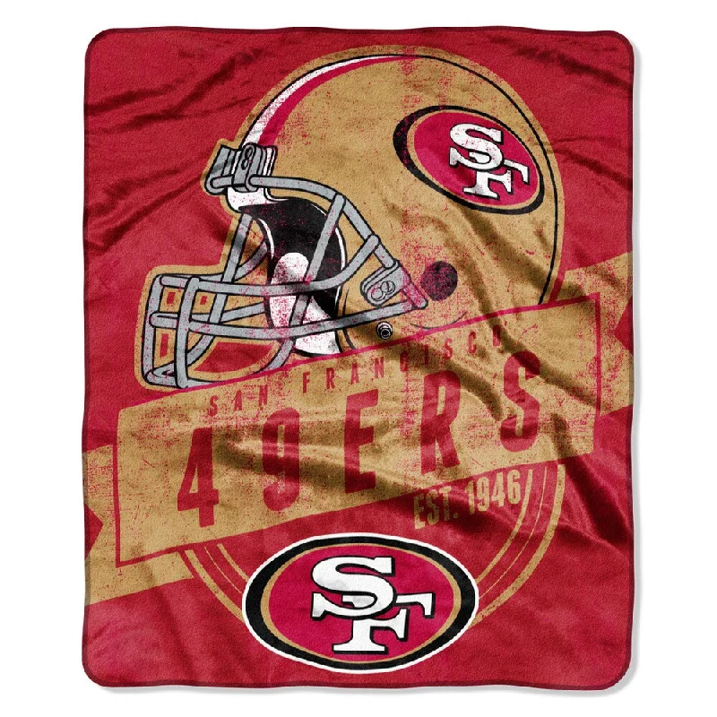 NFL 708 49ers Grand Stand Raschel Throw