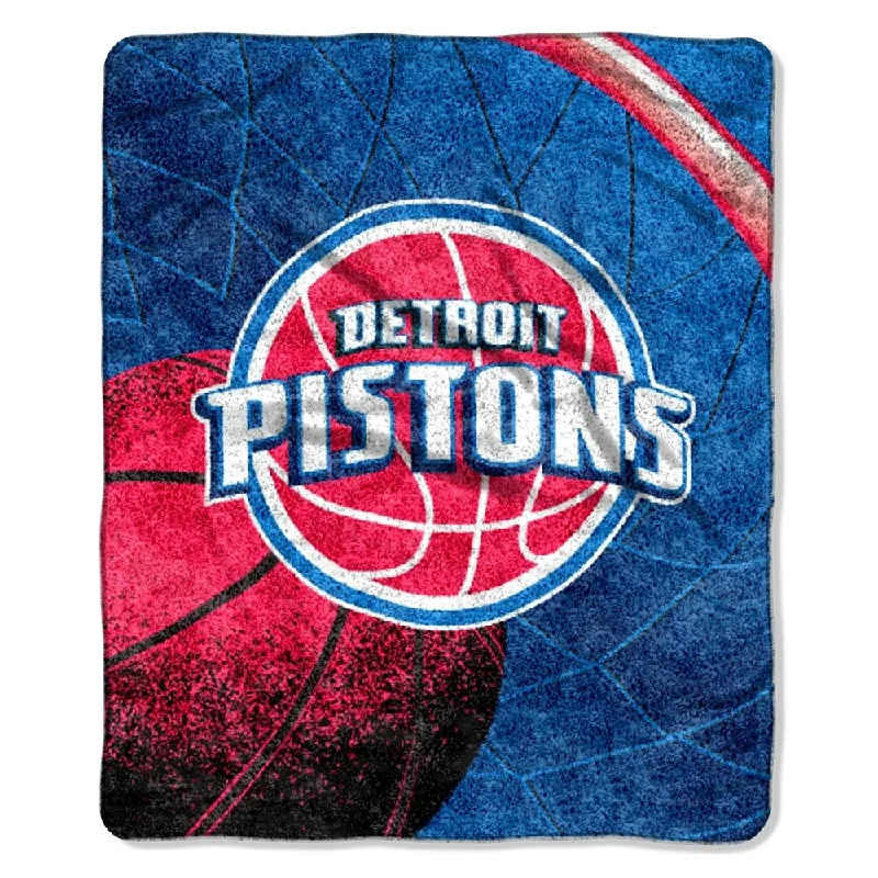 Pistons Sherpa Throw Blanket Reflect