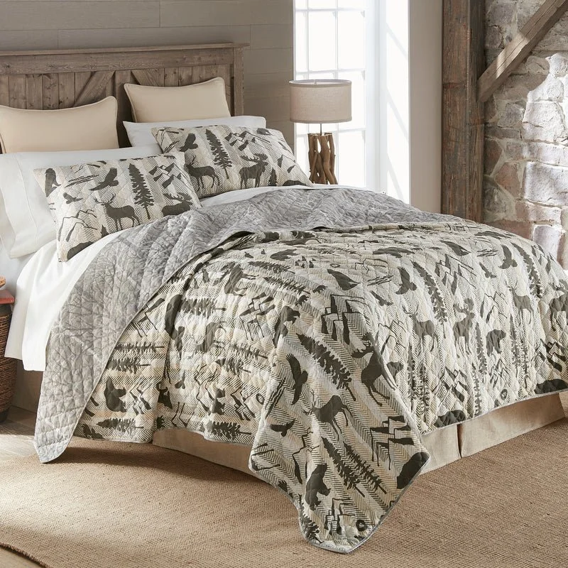 Forest Weave Reversible 3-Pc Quilt Set - King