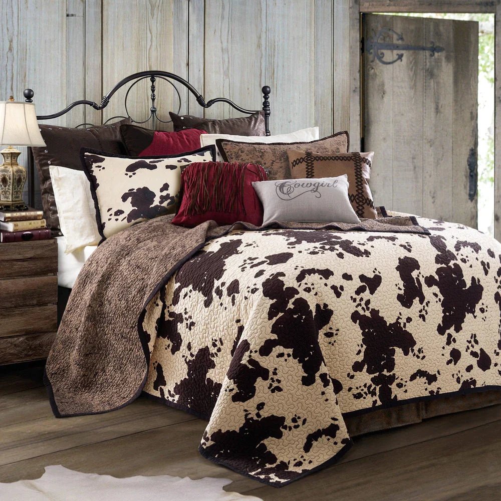 Elsa Cowhide Reversible 3-Pc Quilt Set - King