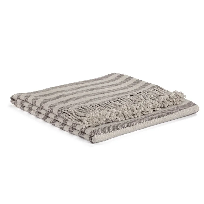 Slate Striped Rayon from Bamboo Throw