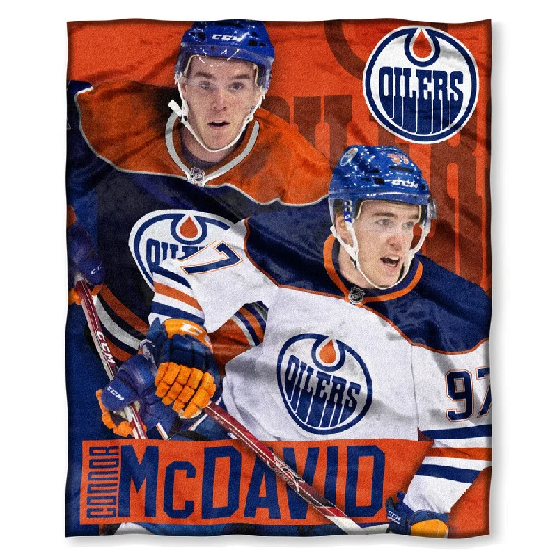 The Northwest Company NHL Oilers Connor McDavid Multicolor Polyester Silk-touch Throw