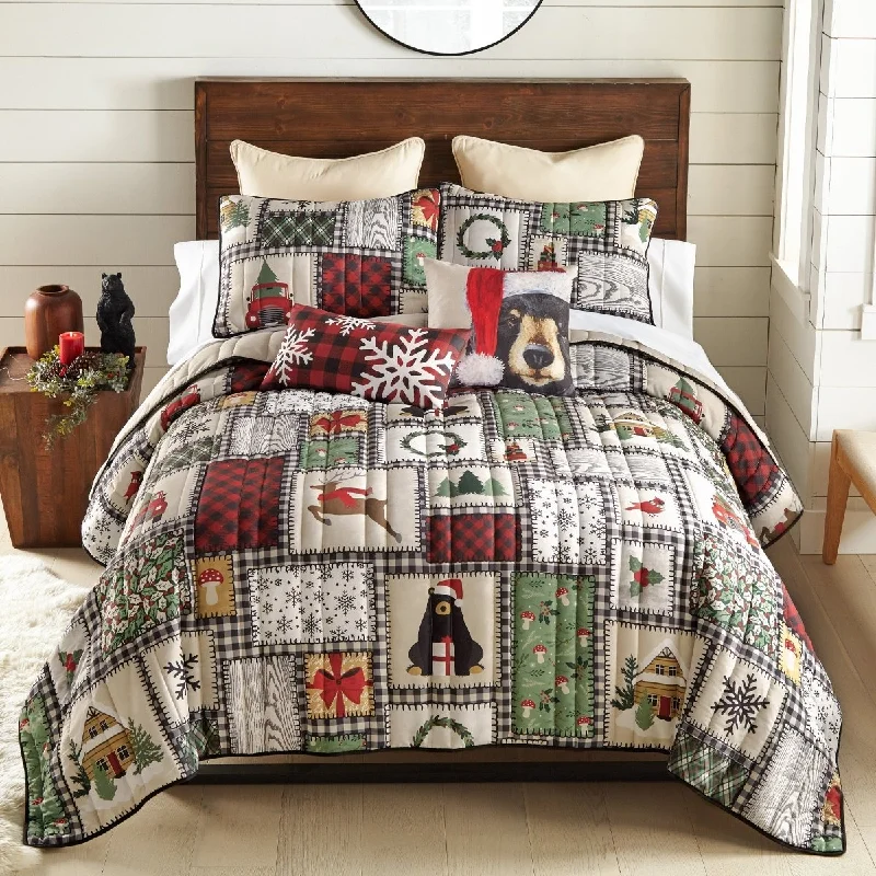 Winter Cottage Quilt Set - Twin